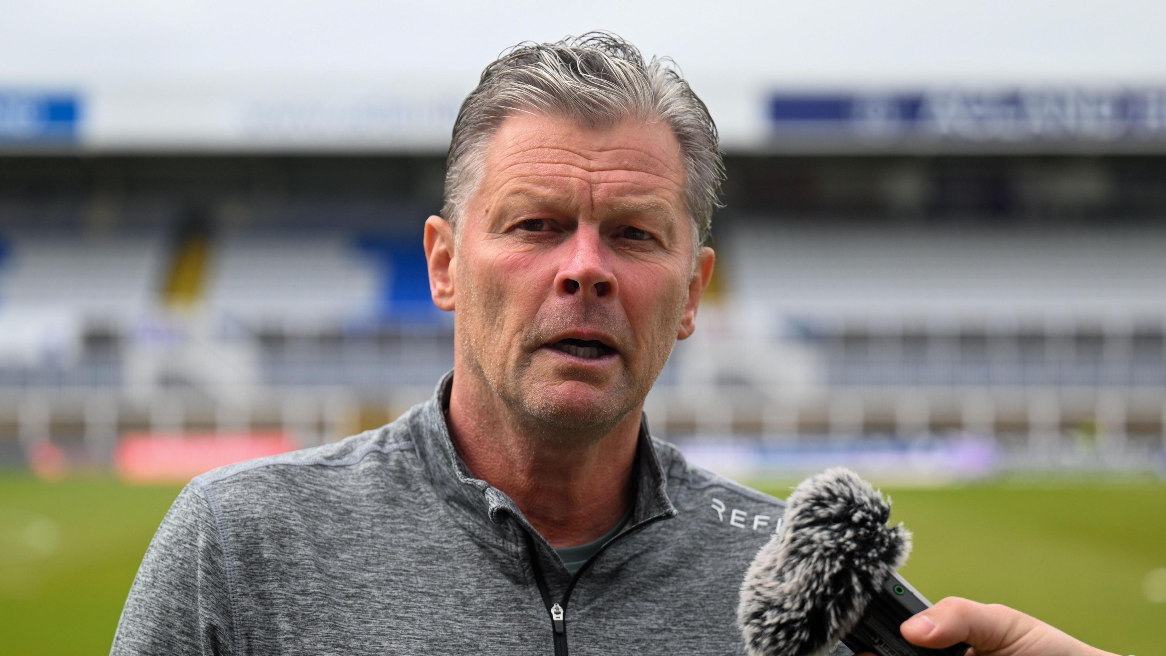 Steve Cotterill speaking to the media