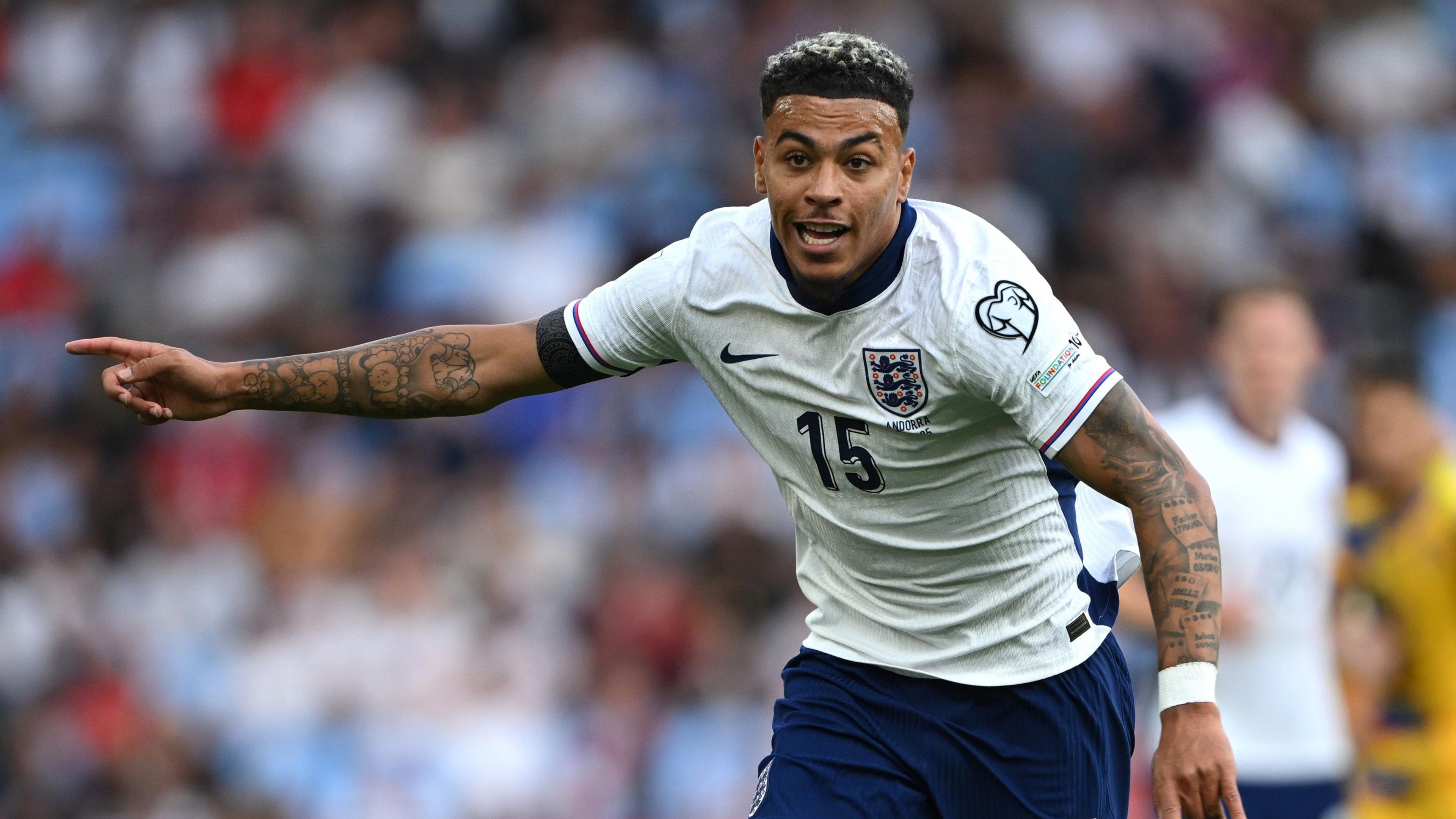 Morgan Rogers playing for England
