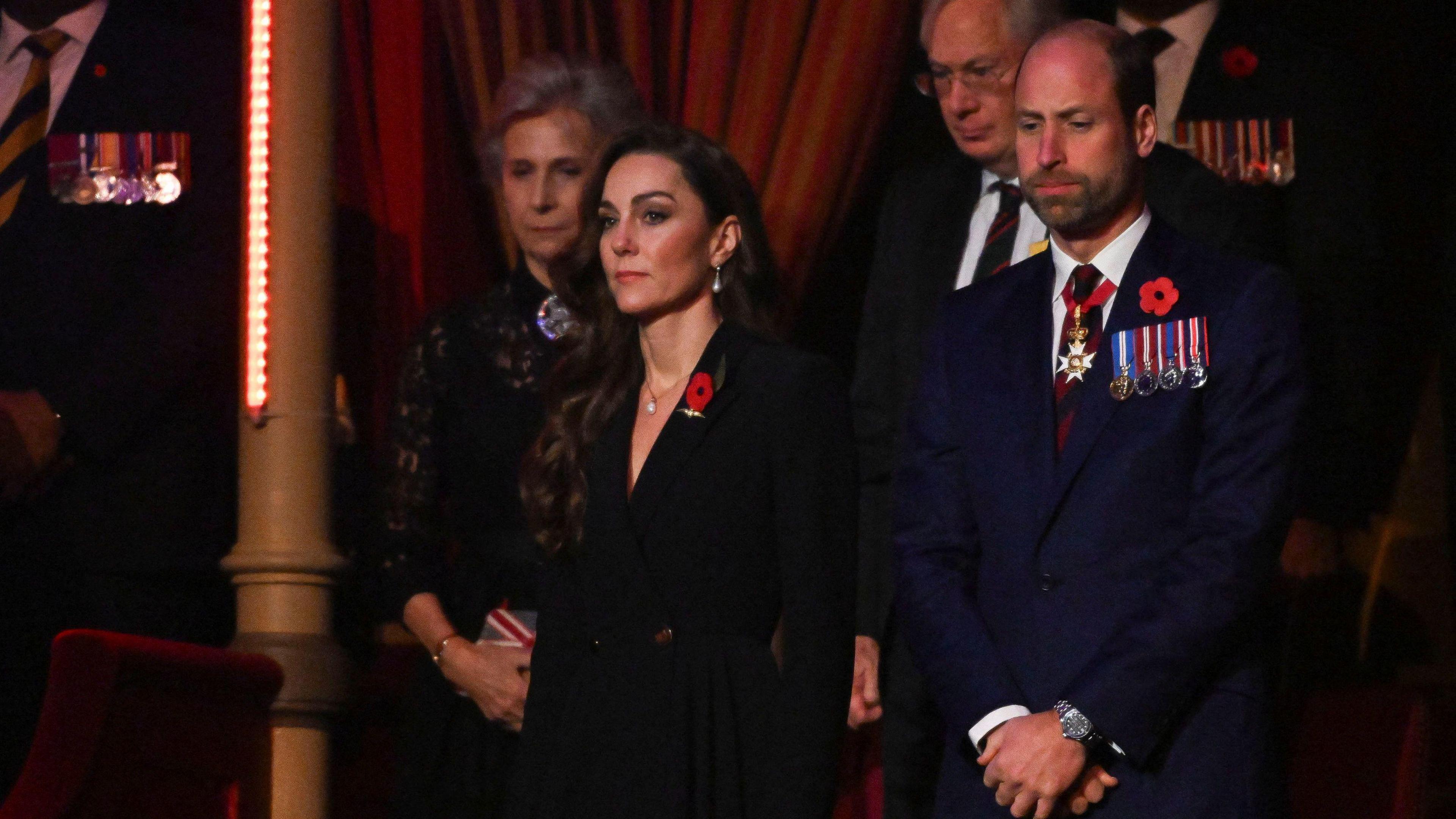 The Prince and Princess of Wales at the Remembrance event on Saturday