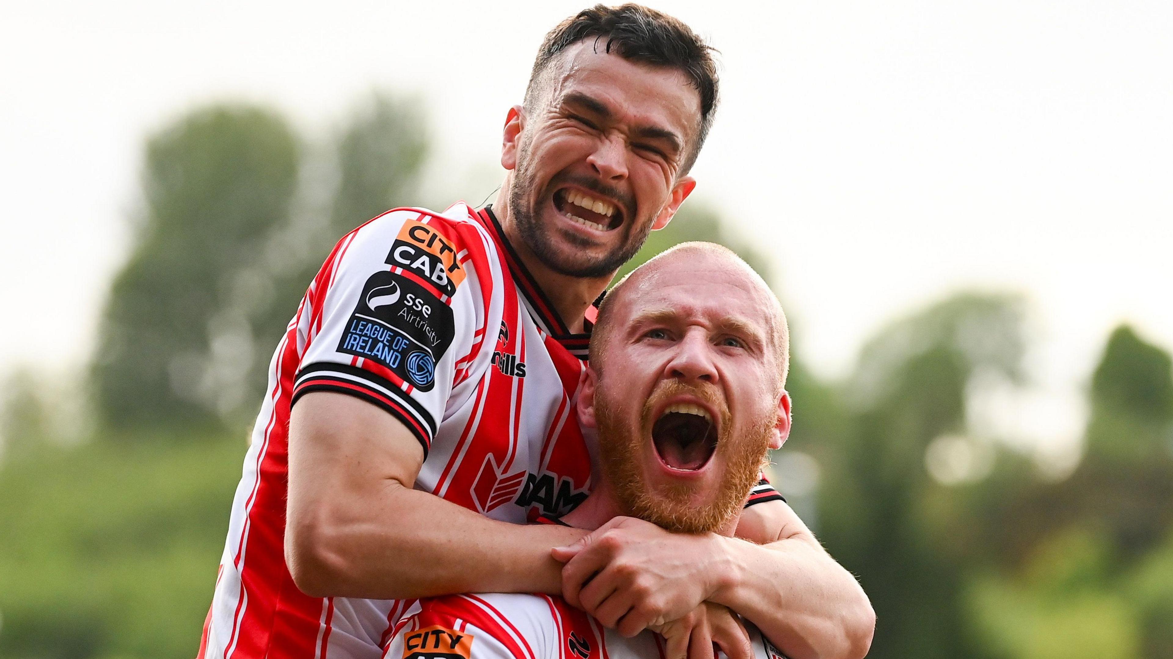 Liam Boyce celebrates his goal