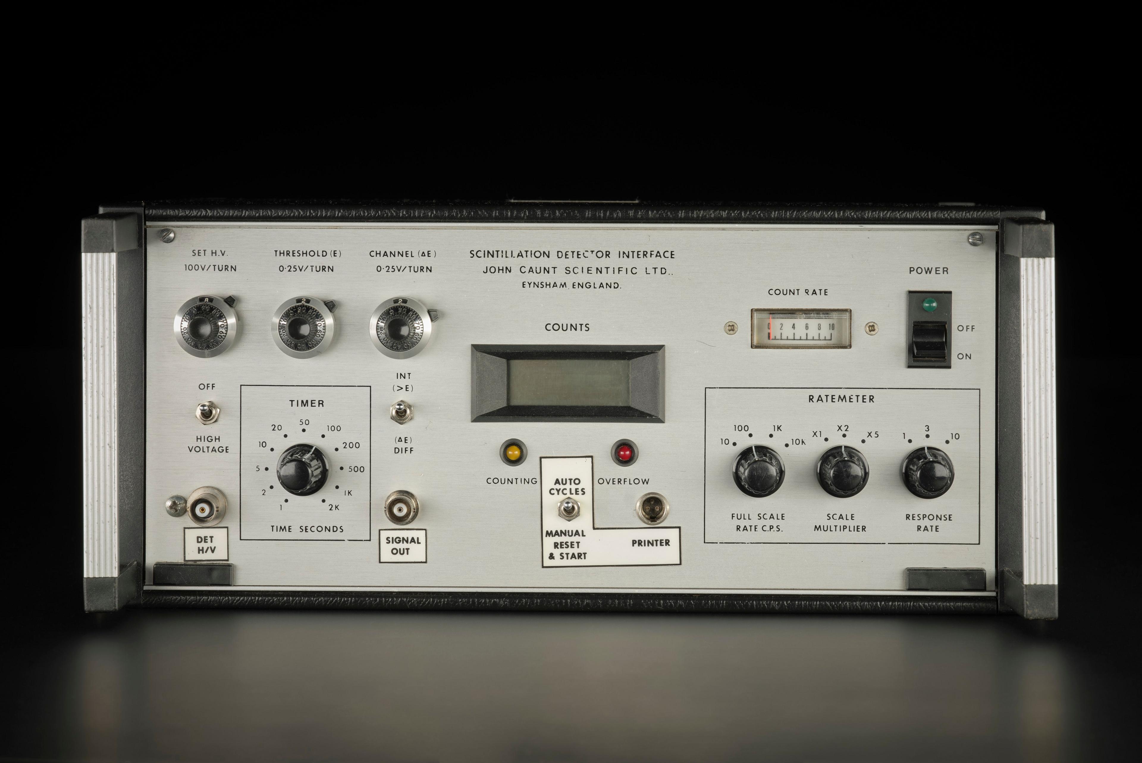 Geiger counter used to test for radiation in sheep in East Ayrshire, c.1985