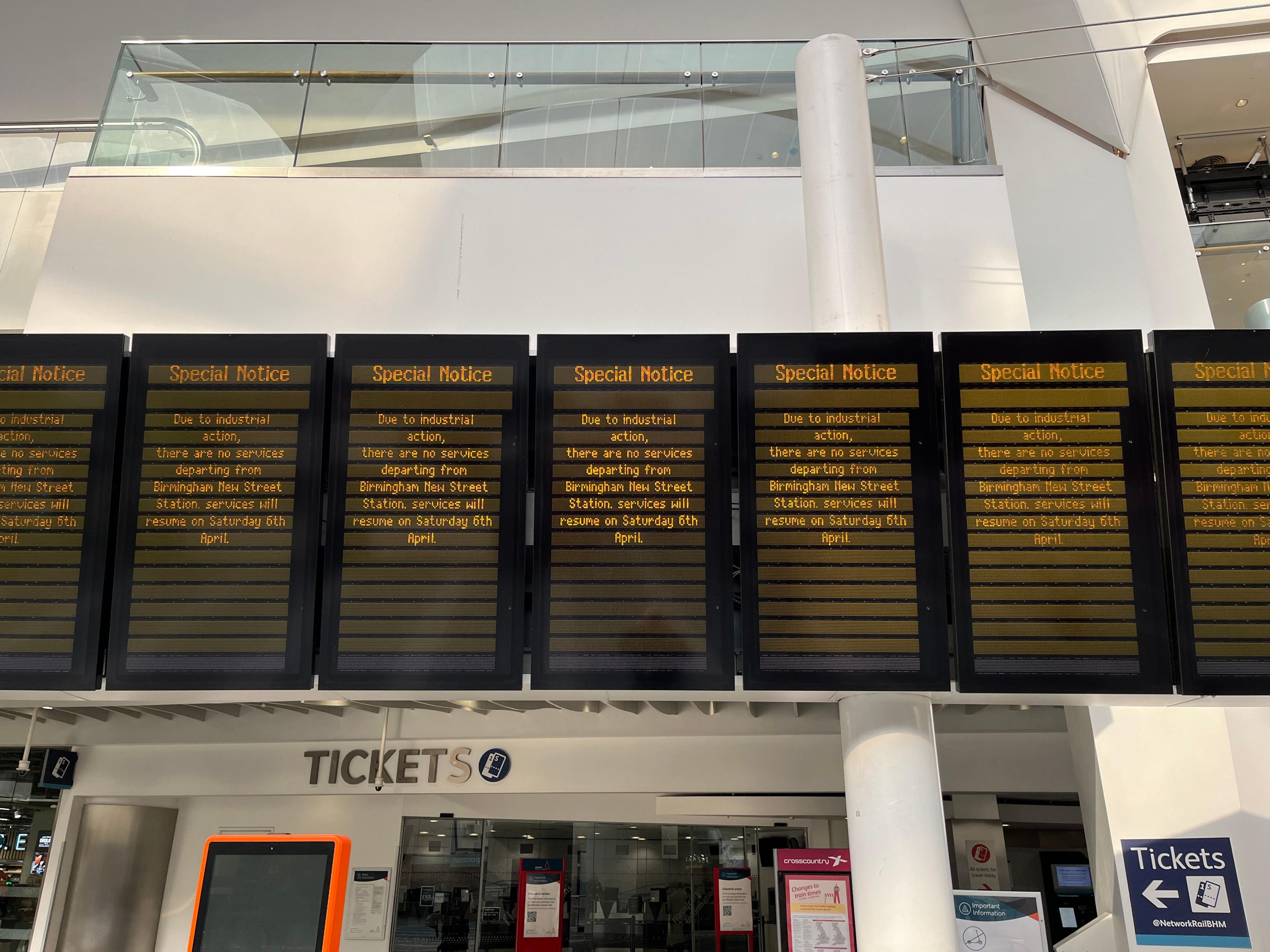 Train departure boards