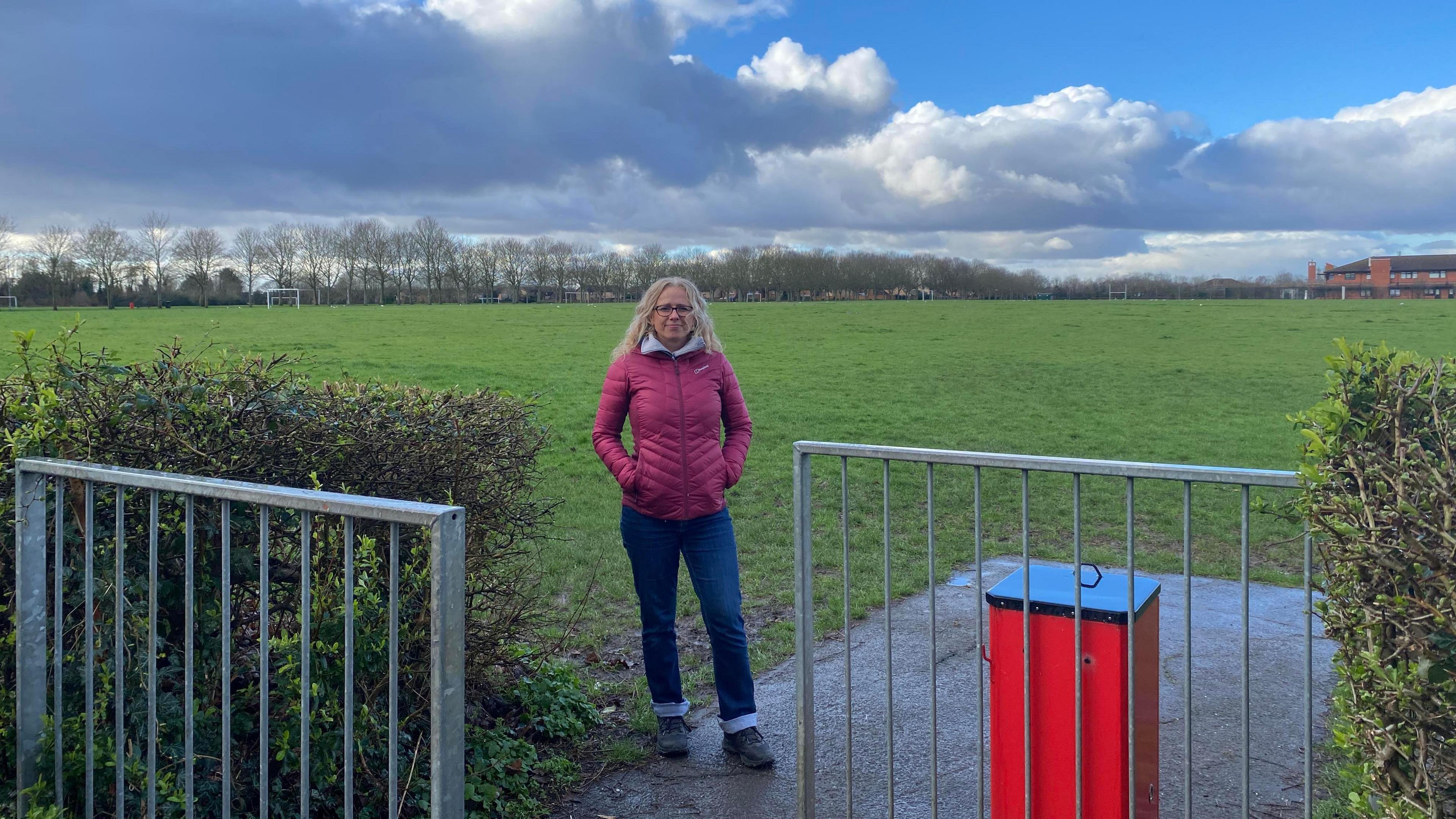 Jenna Trails on the Werrington fields 