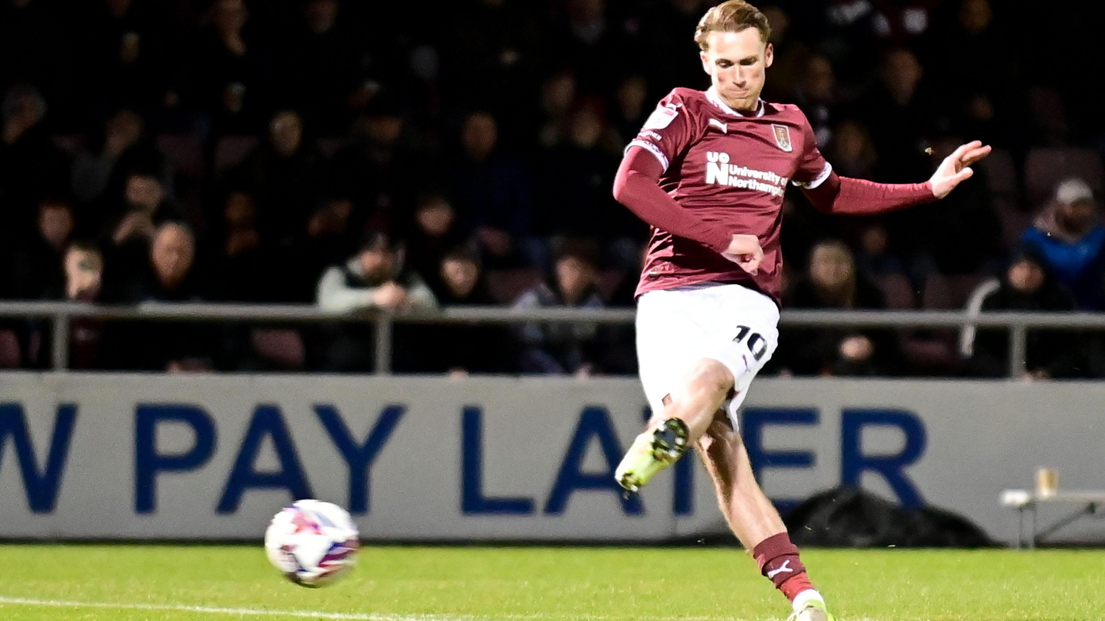 Mitch Pinnock playing for Northampton