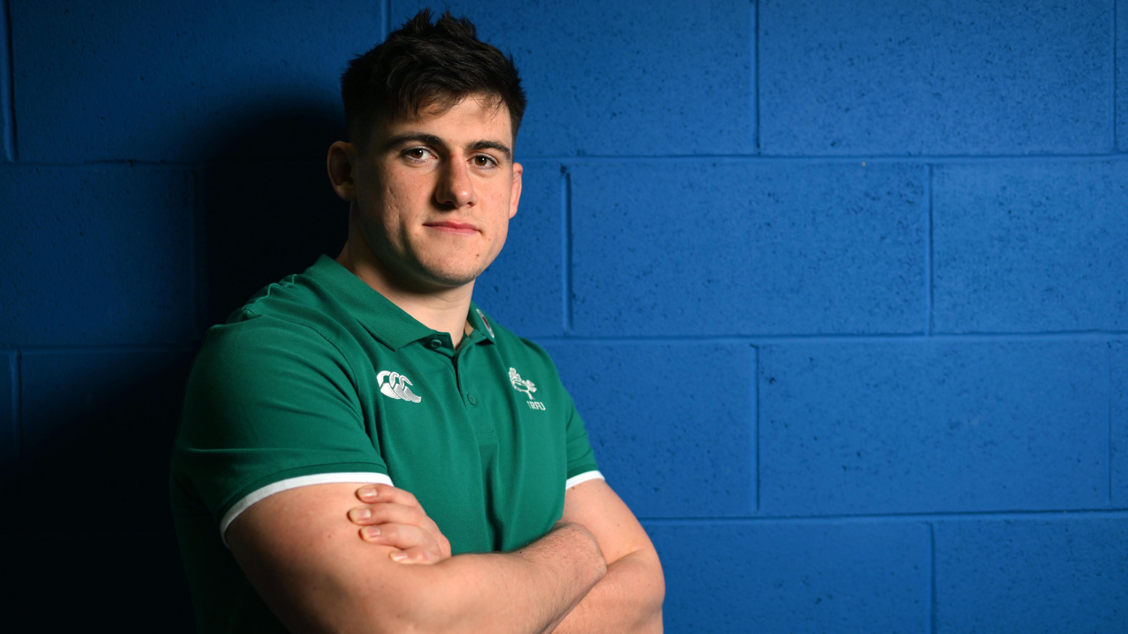 Ireland's Dan Sheehan poses for a photograph during the team's media day in Dublin on Wednesday