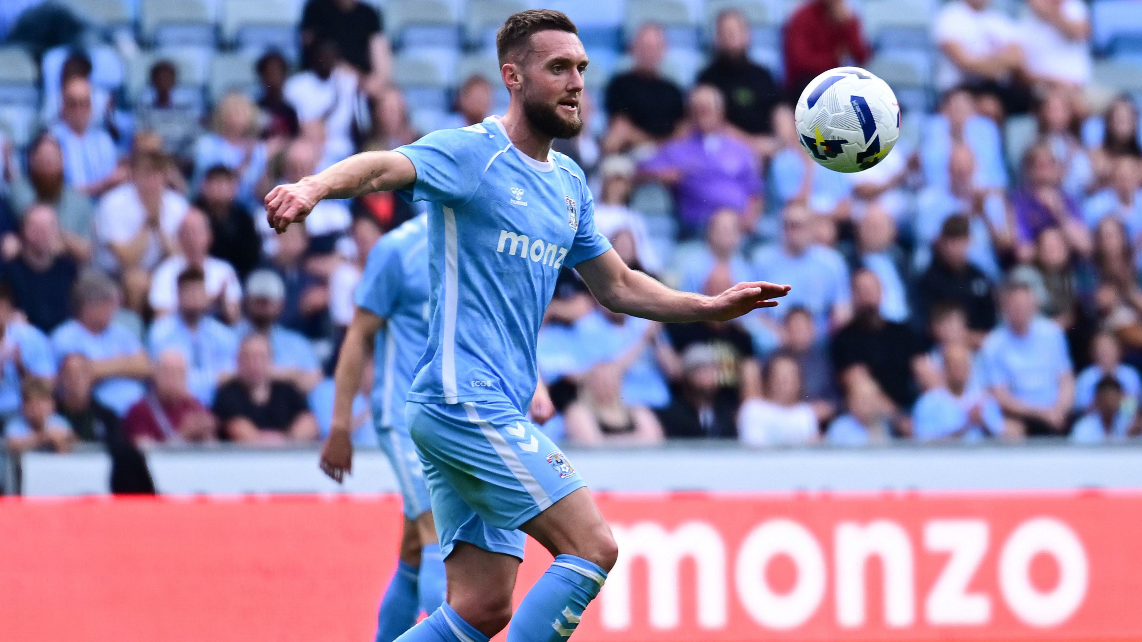 Matt Grimes in action during pre-season