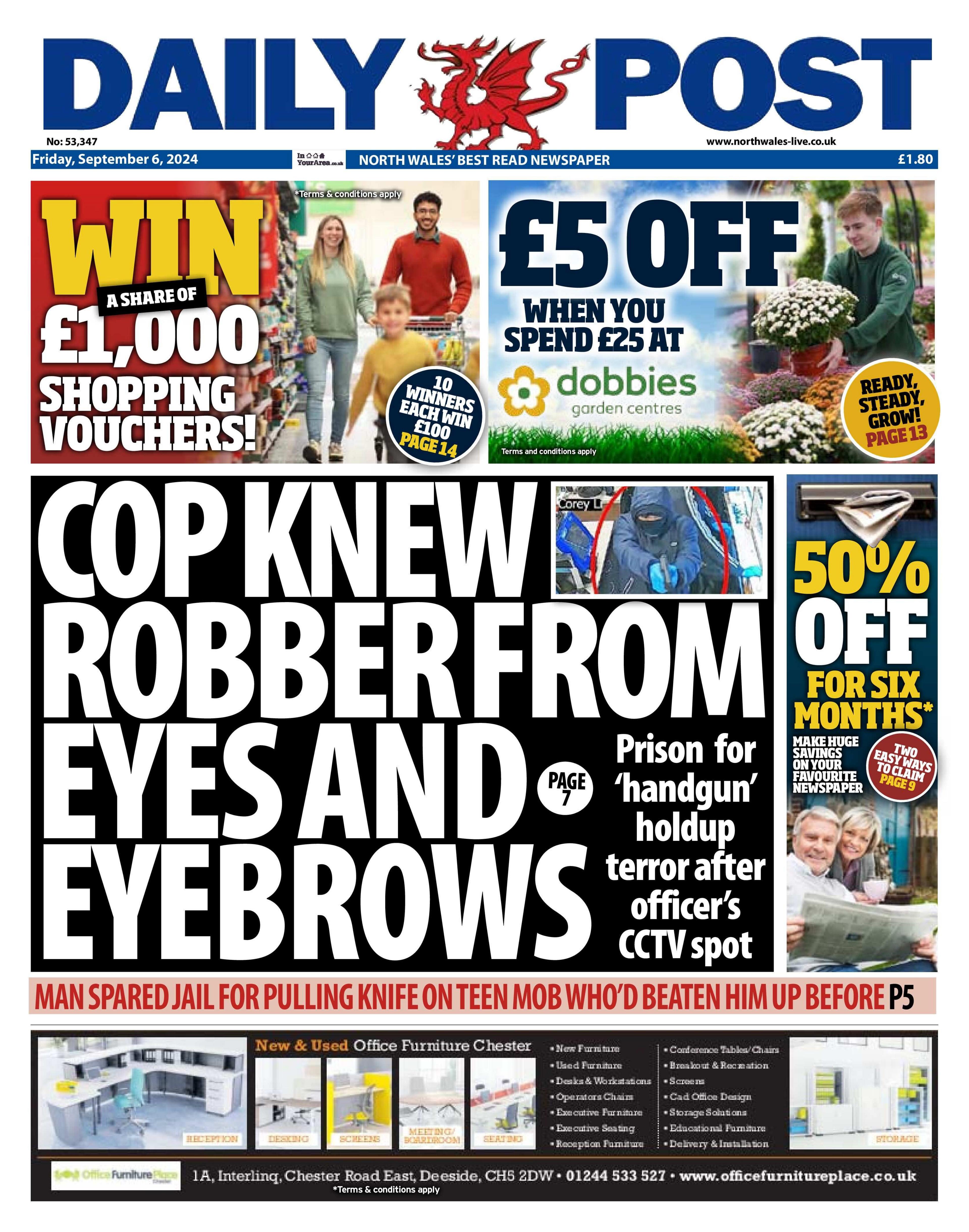 Front page of Daily Post