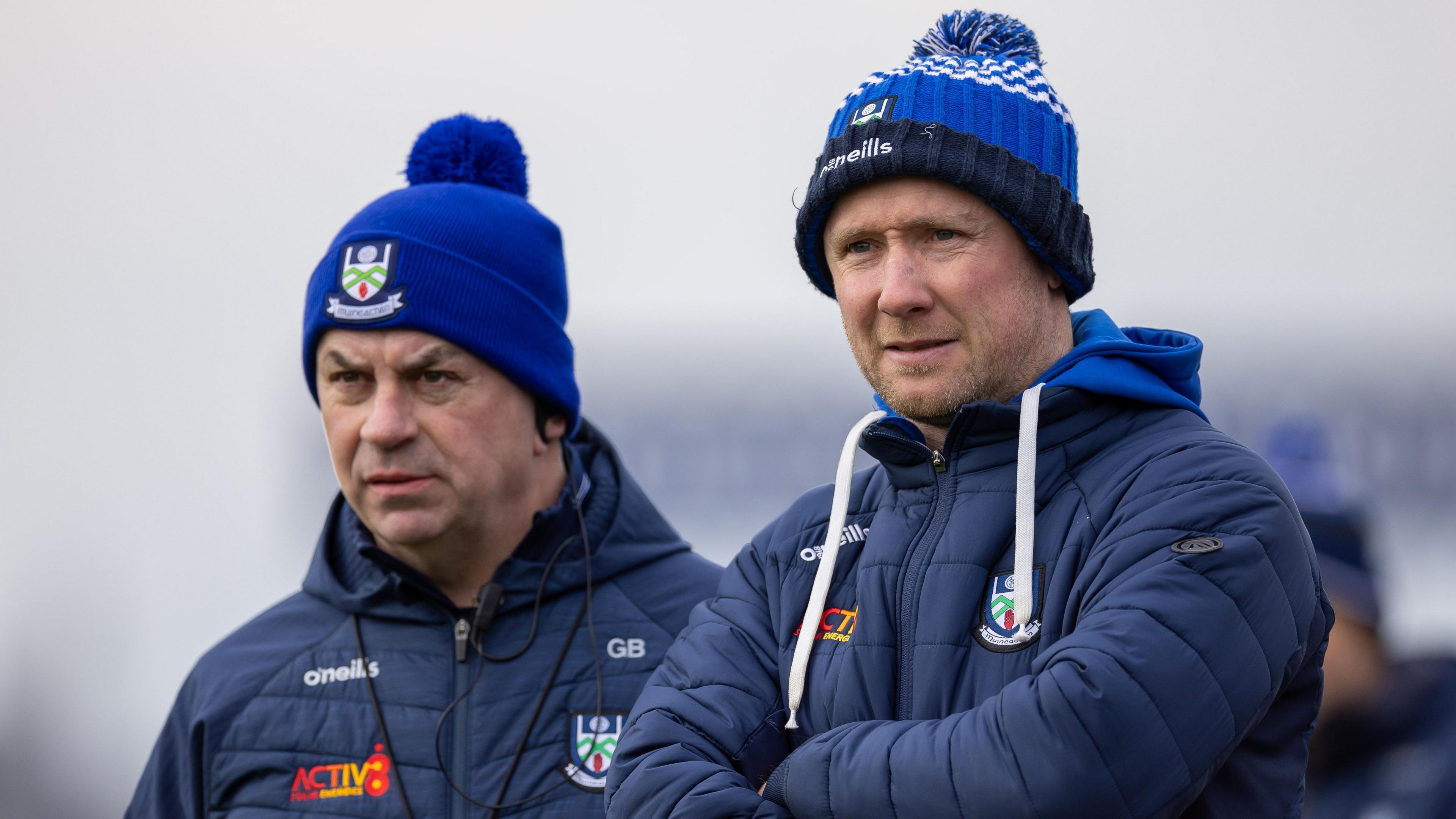 New Monaghan manager Gabriel Bannigan (left) with former Farney county boss Vinny Corey