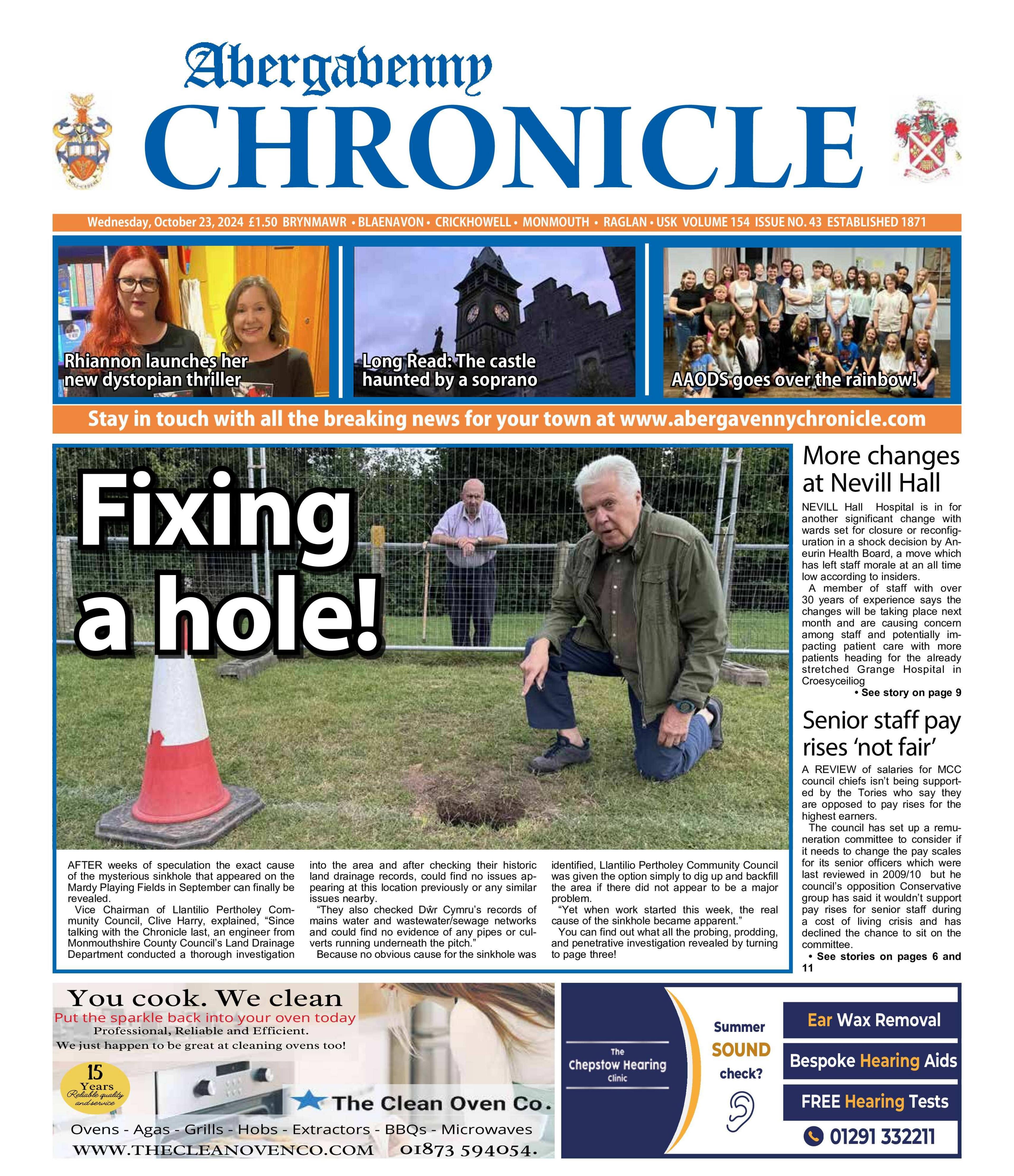 Abergavenny Chronicle front page