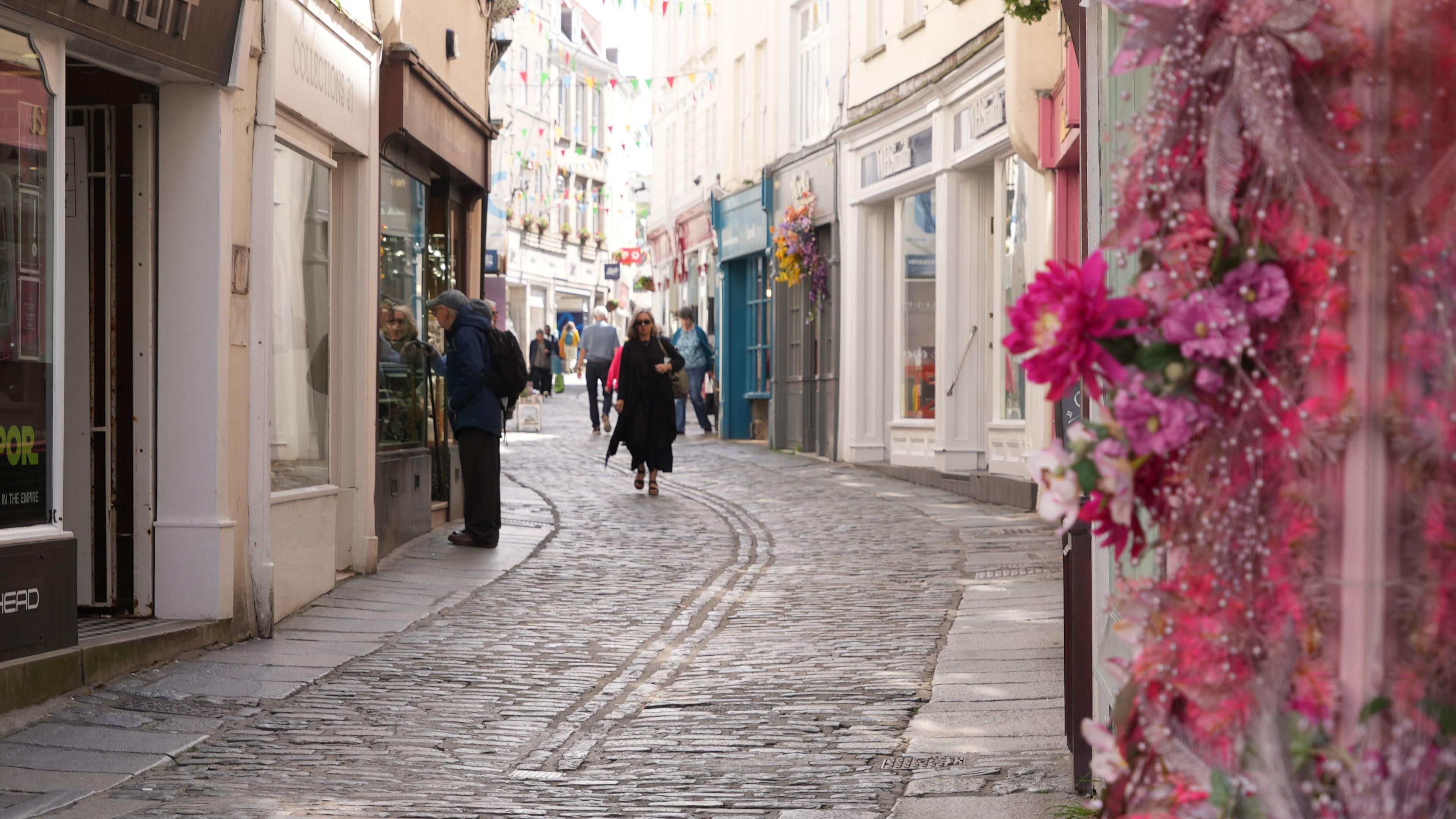 St Peter Port shopping street