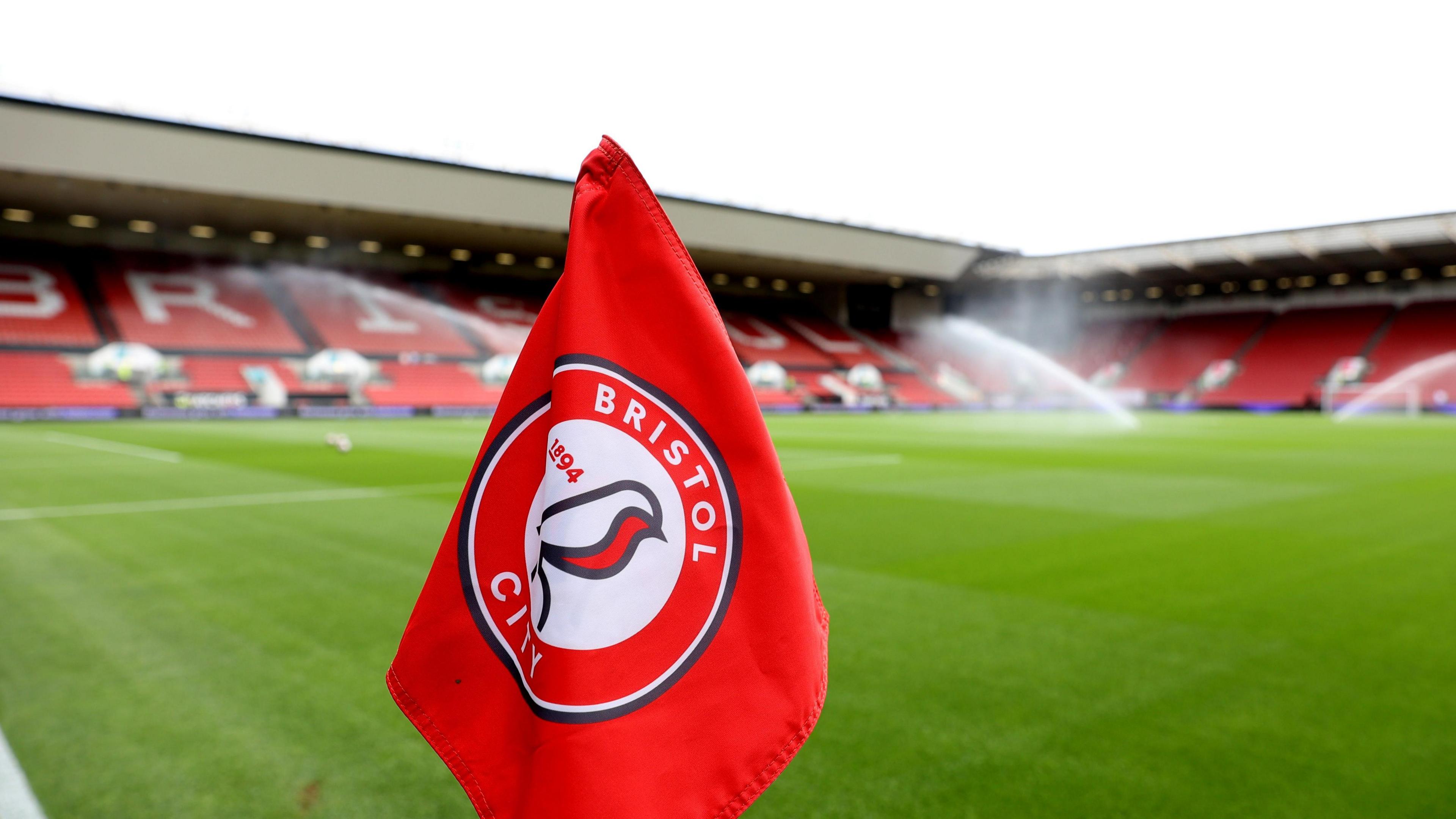 Bristol City corner flag at Ashton Gate