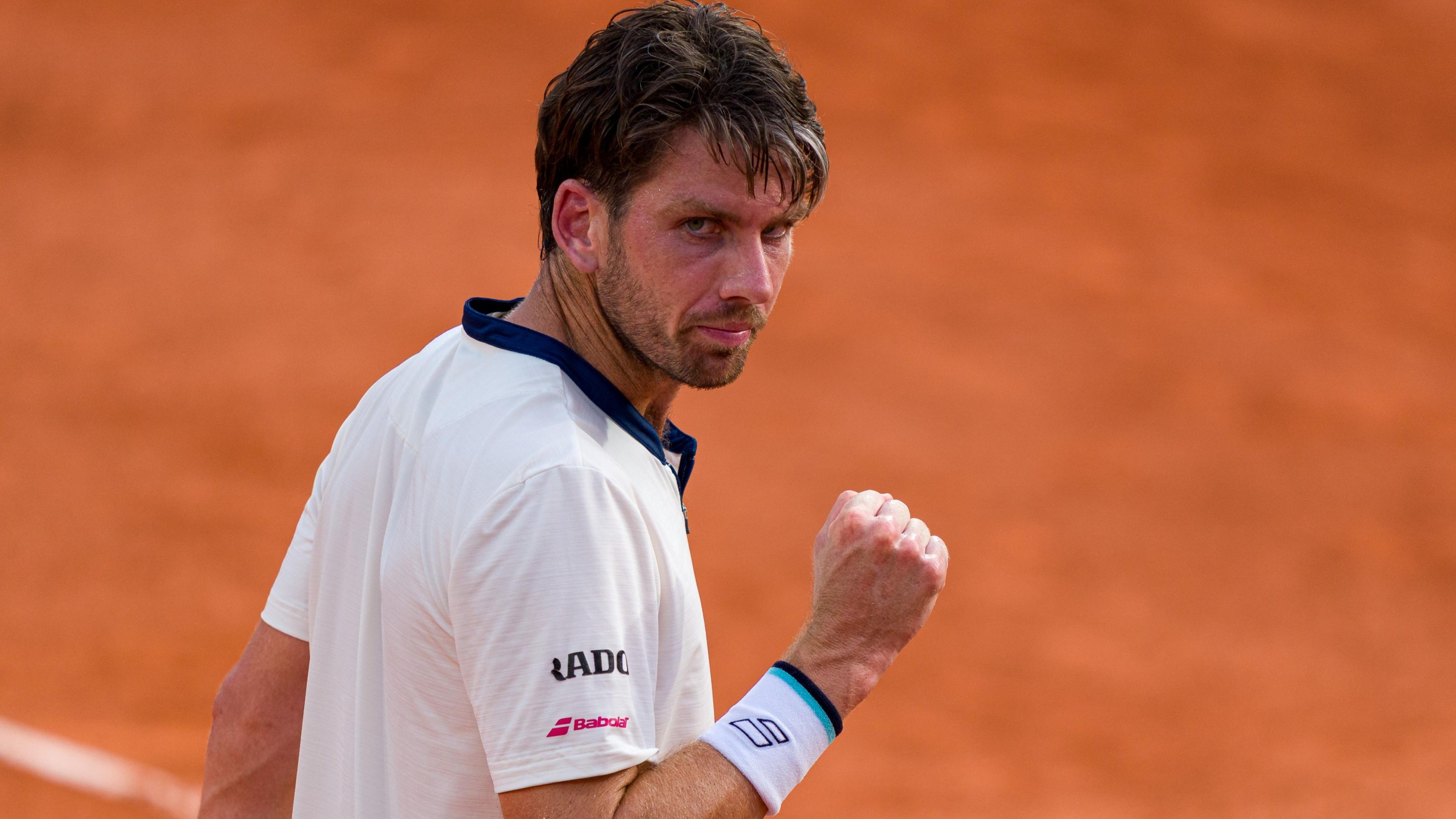 Cameron Norrie of Great Britain celebrates