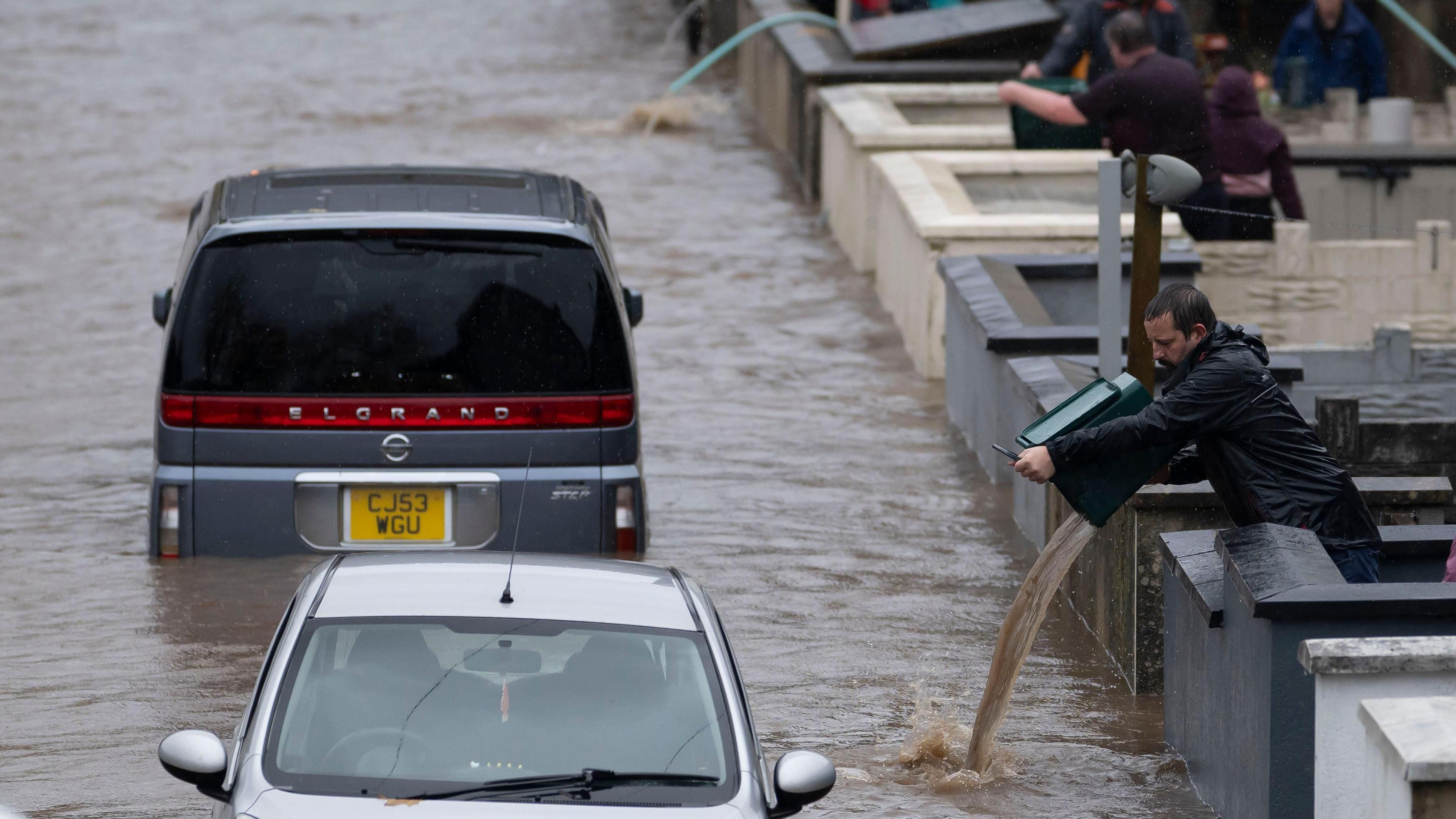 Submerged cars