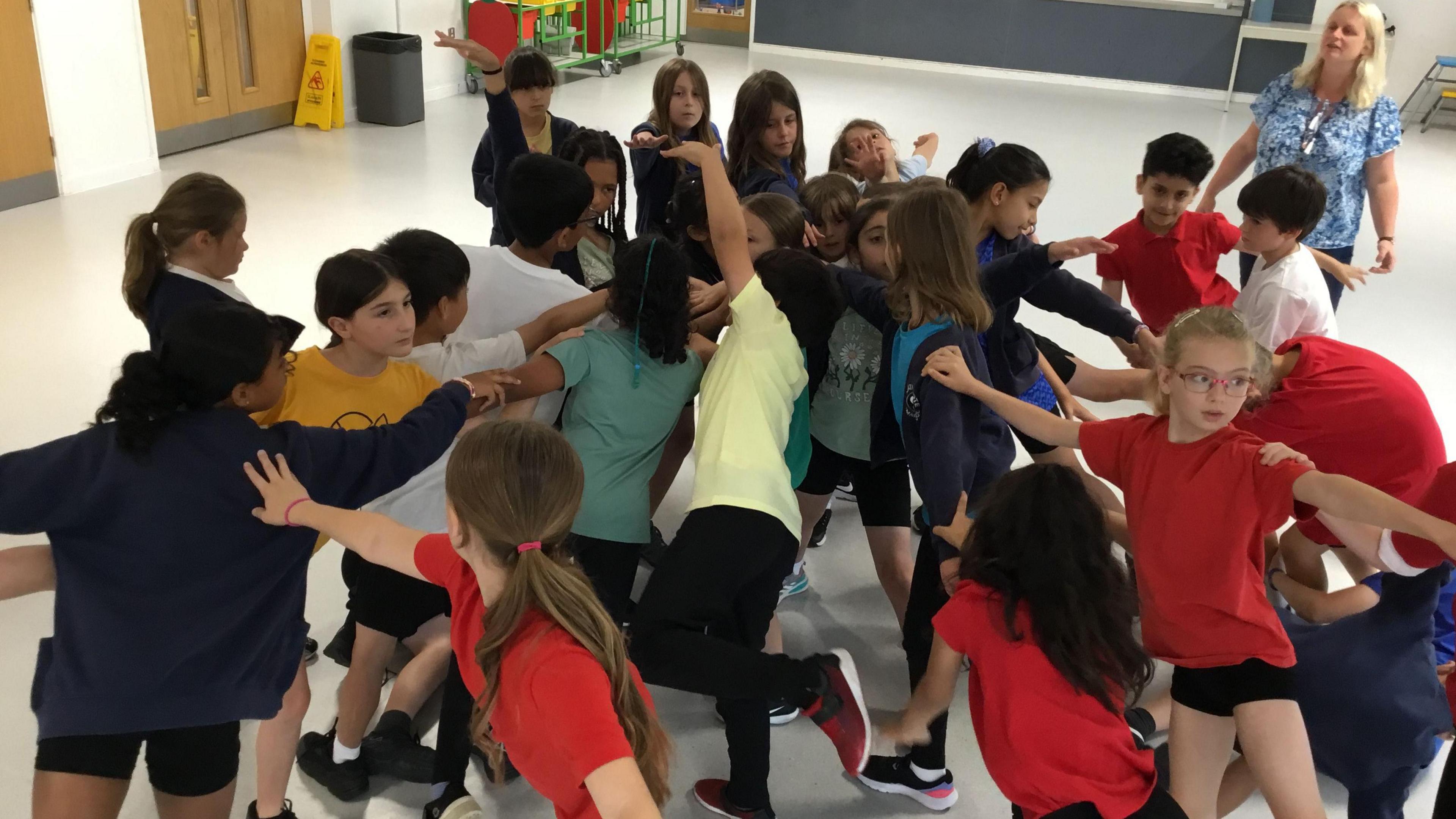 Children at Heathcote Primary School in Warwick