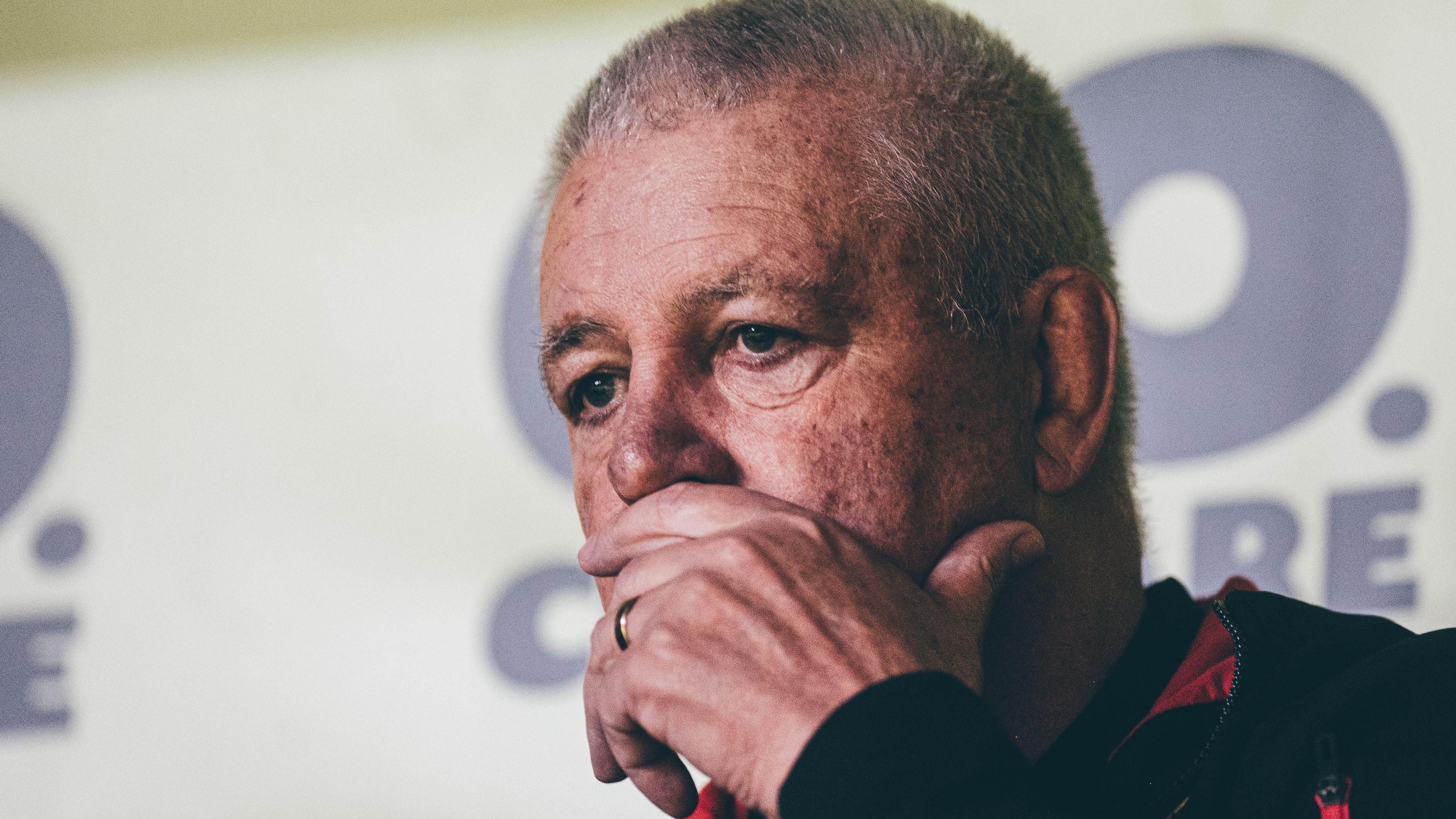 Wales head coach Warren Gatland looks pensive