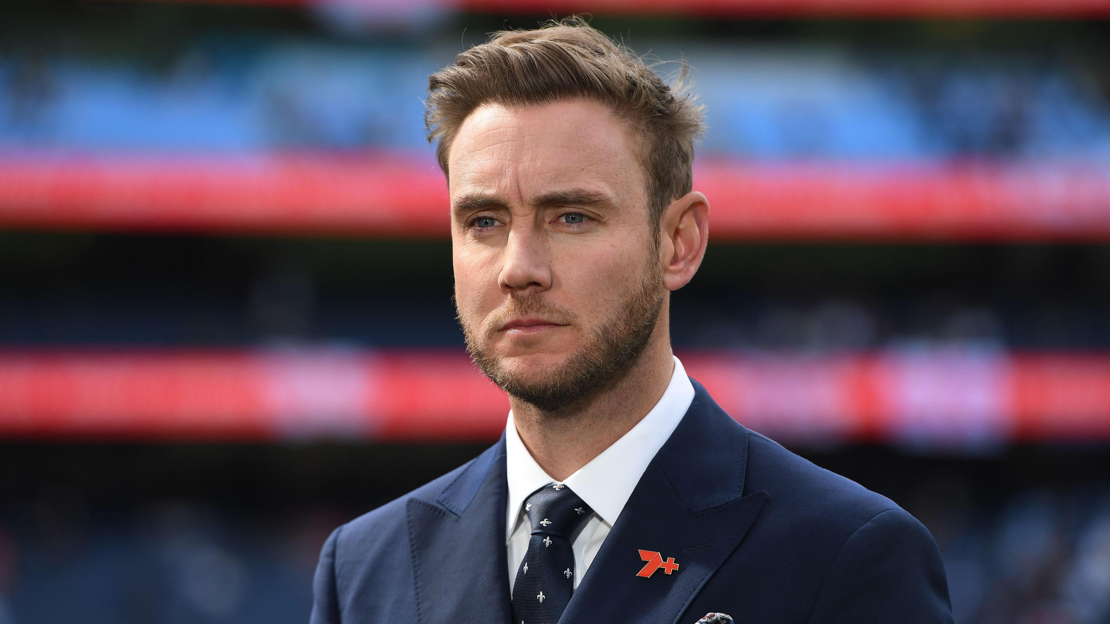 Stuart Broad while working as a pundit on the Ashes series