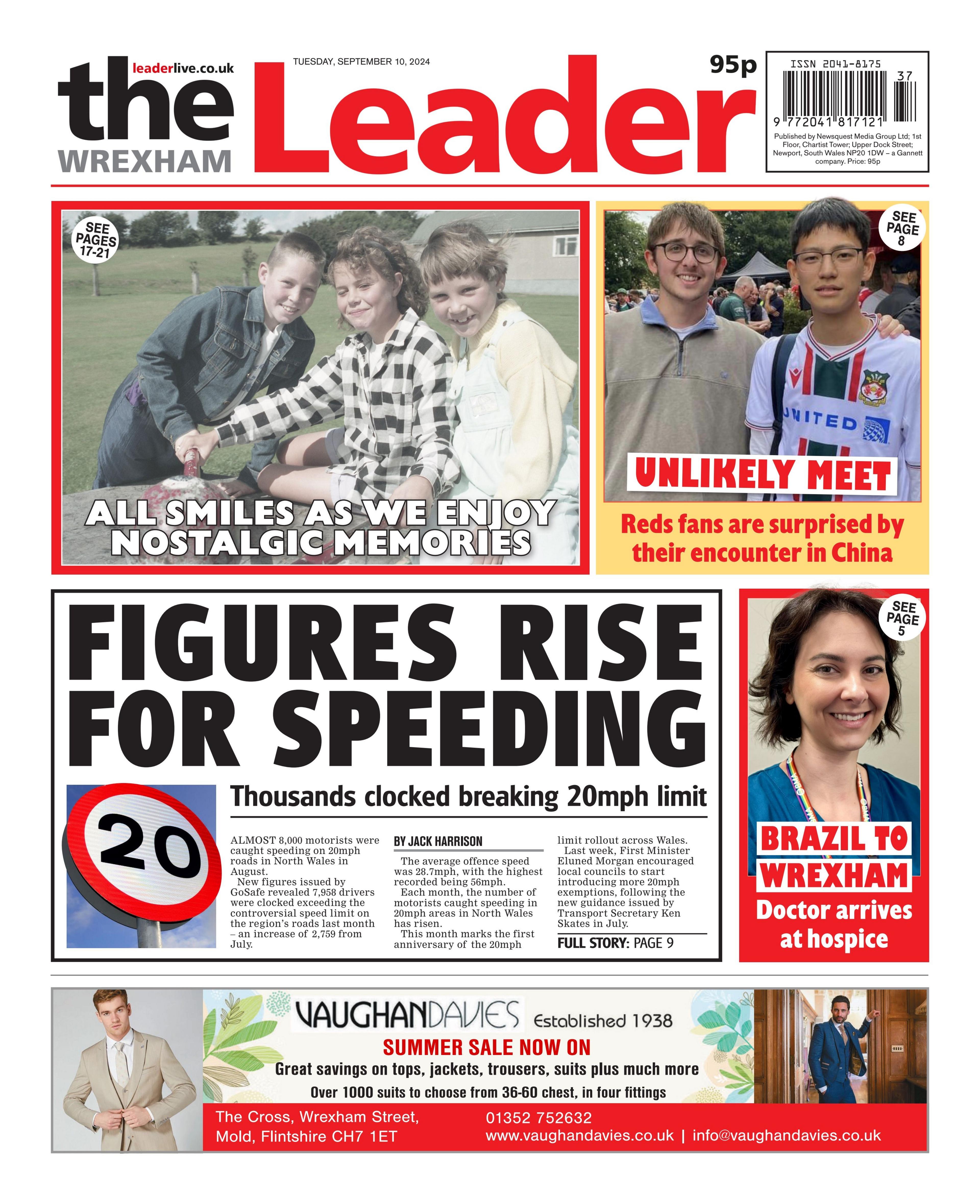 Wrexham Leader front page