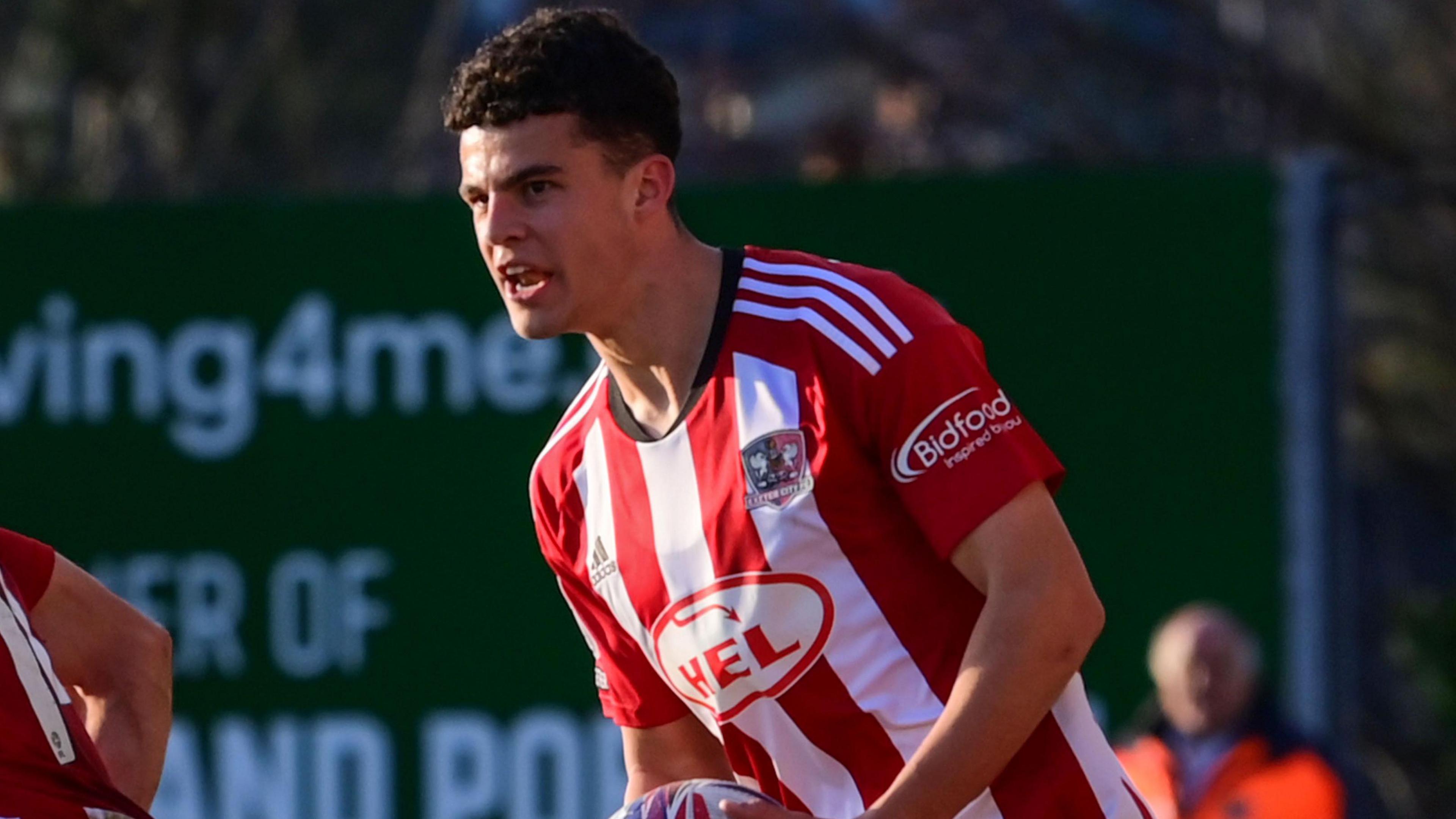 Sonny Cox celebrates scoring against Northampton Town