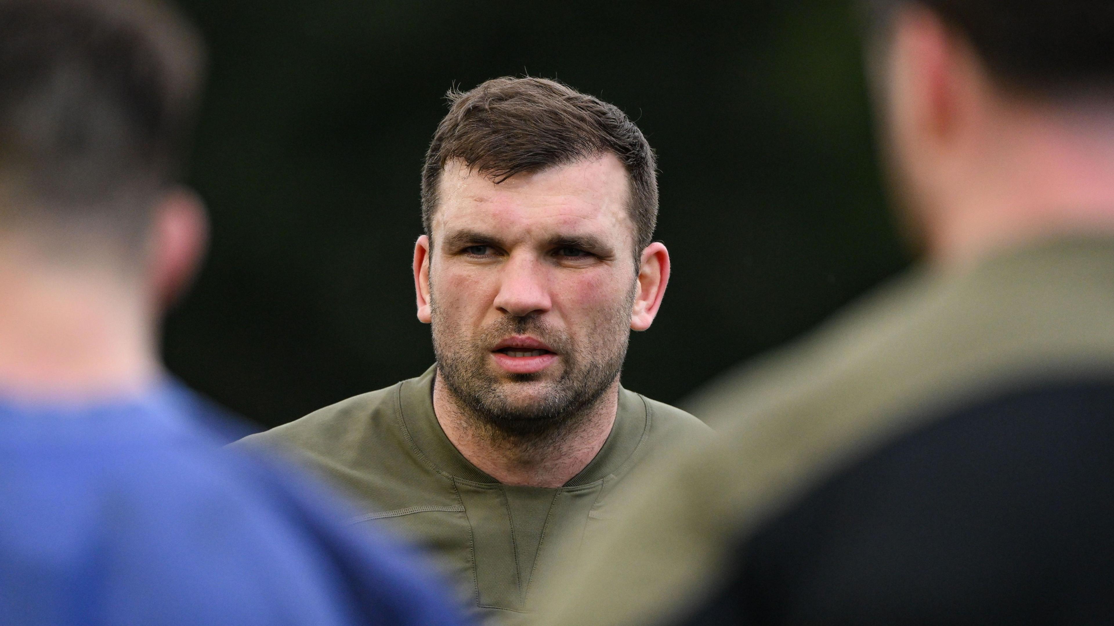 Tadhg Beirne pictured during an Ireland training session on Thursday
