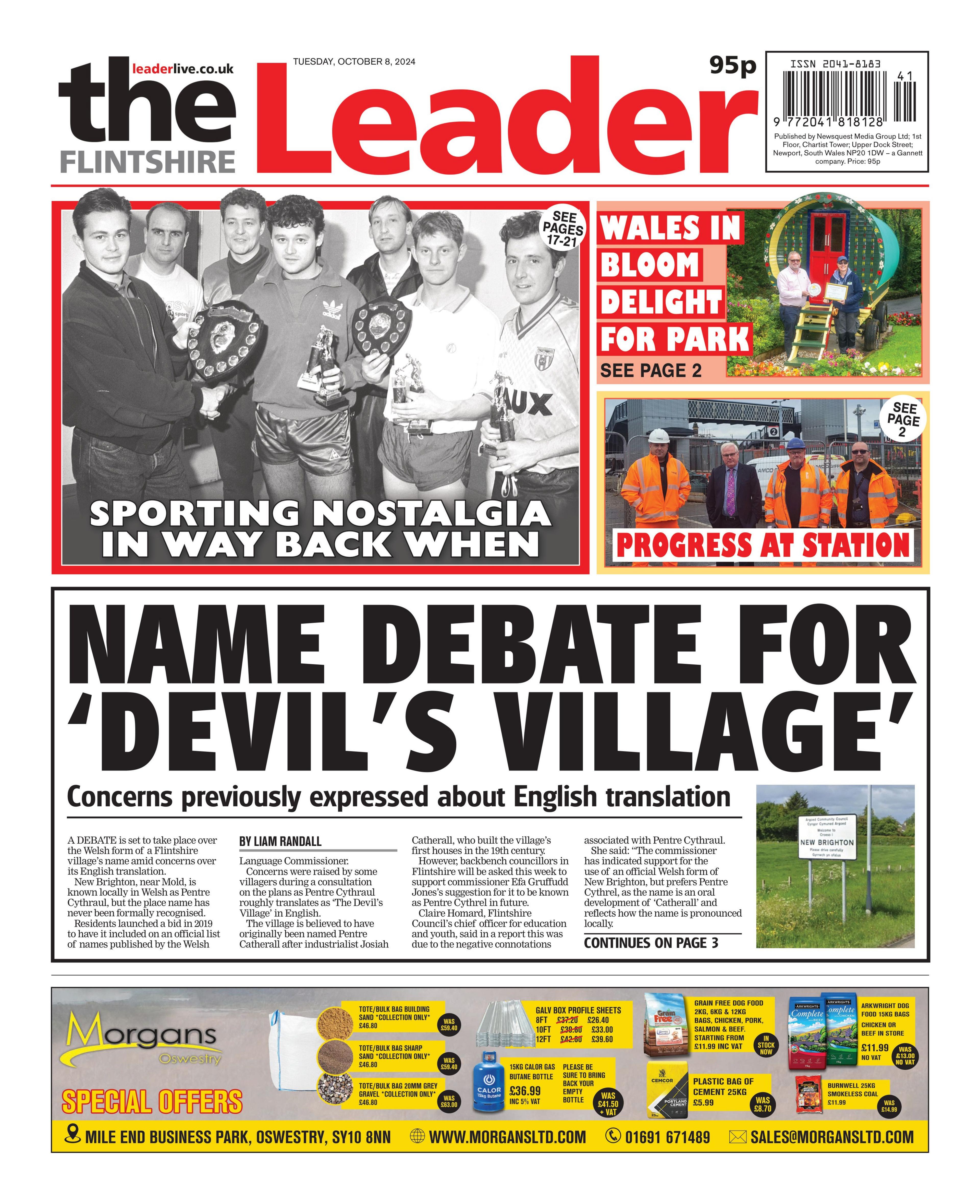 Front page of Flintshire Leader