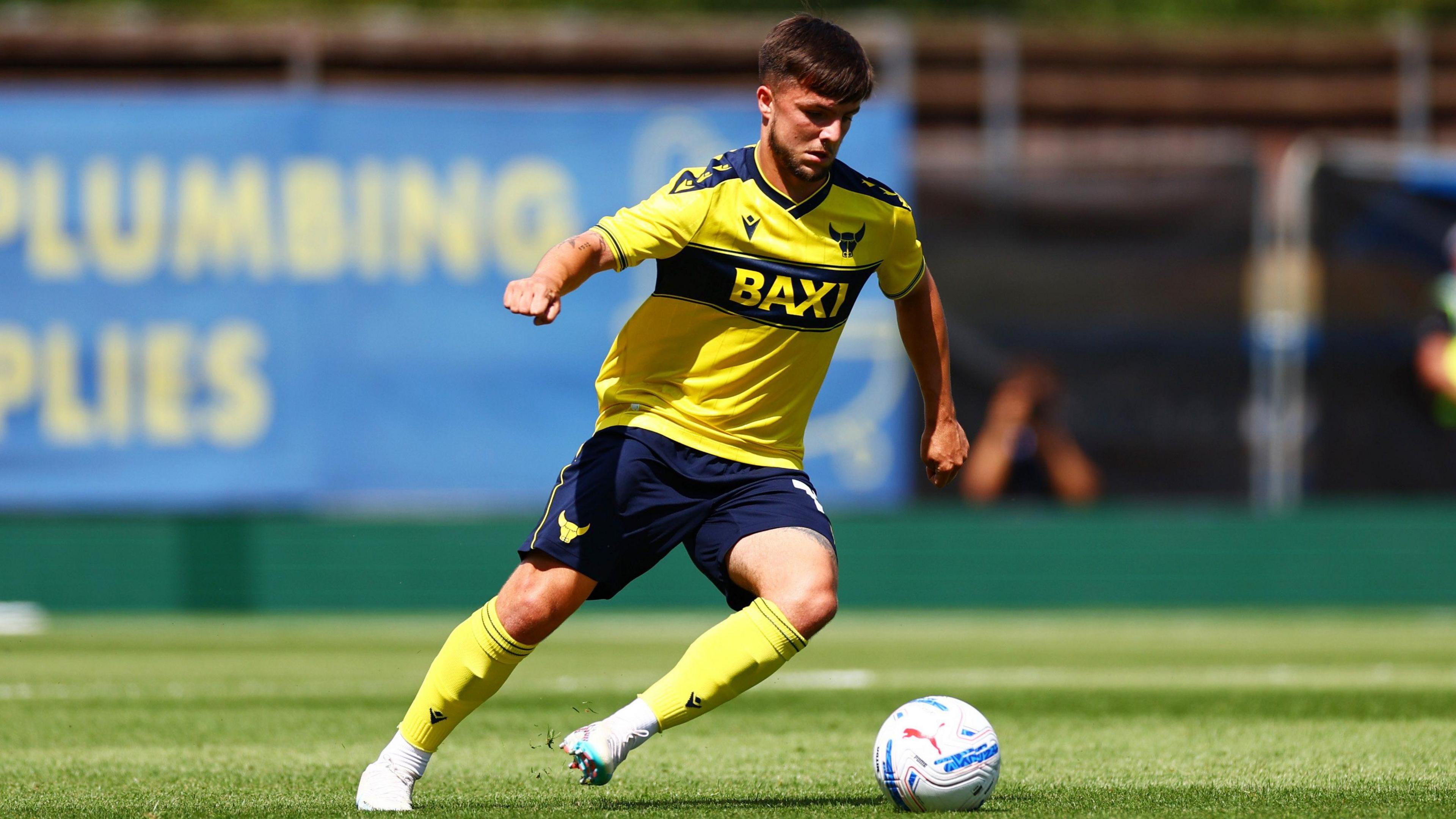 Tyler Goodrham in action for Oxford United