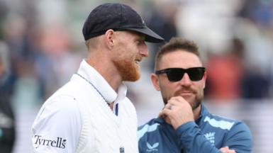 England Test captain Ben Stokes (left) and head coach Brendon McCullum (right)