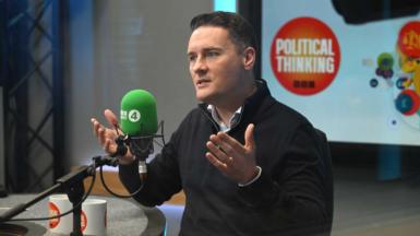 Former Health Secretary Wes Streeting giving an interview to the BBC's Political Thinking podcast