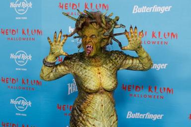 Heidi Klum in Medusa outfit for Halloween