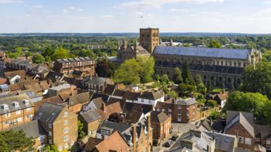Aerial view of St Albans