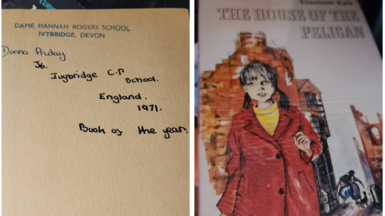 Two pictures of the book side by side 