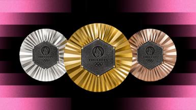 A graphic of the medals for Paris 2024