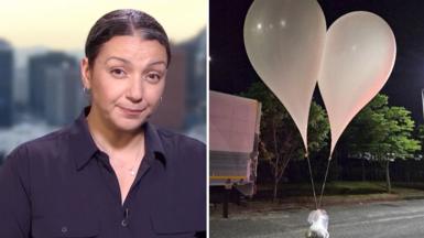 Shaimaa Khalil and North Korean two balloons