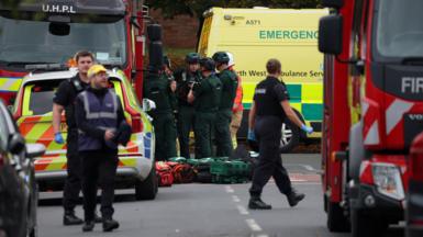 Emergency services at the scene