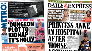 Tuesday 25 June newspaper front pages including Metro and Daily Express