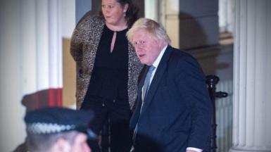 An image of Boris Johnson taken outside the Covid inquiry, where the former PM arrived early in the morning. 