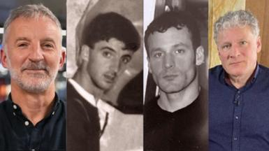 Lluniau cyfredol a rhai o'r 1990au o'r Athro Richard Wyn Jones a'r Athro Jerry Hunter
