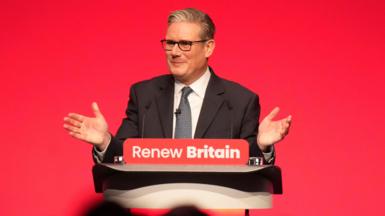 Prime Minister Sir Keir Starmer delivering his keynote speech during the Labour Party Conference at the ACC Liverpool. Picture date: Tuesday September 30, 2025.