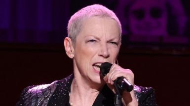 Annie Lennox performs during the 2024 Gershwin Prize for Popular Song presentation to Elton John and Bernie Taupin by the Library of Congress at DAR Constitution Hall on March 20, 2024 in Washington, DC. 