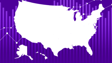 Graphic showing a white-out map of the US, with Alaska and Hawaii represented separately