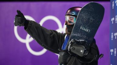 Mia Brookes gives a thumbs up