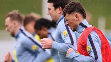 Ben White training with England