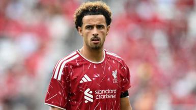 Curtis Jones playing for Liverpool