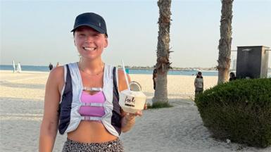 Isobel on the beach in Dubai
