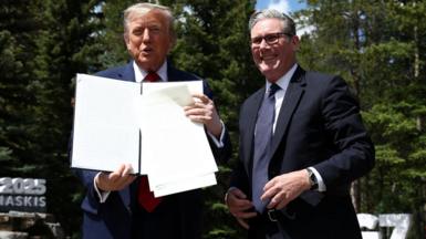 Donald Trump and Sir Keir Starmer