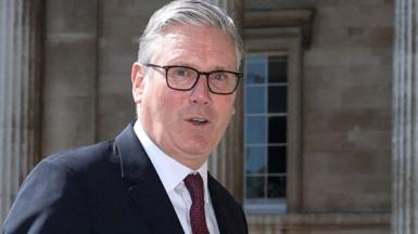 Prime Minister Sir Keir Starmer arrives at the British Museum on 21 April.