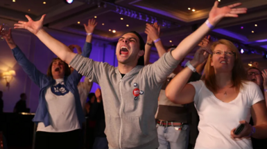 Better Together campaigners celebrated their victory in the Marriott Hotel in Glasgow