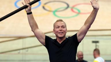 Sir Chris Hoy at the Olympic Games in Paris