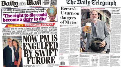 Daily Mail and Daily  Telegraph front pages