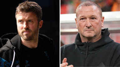 Split picture of Michael Carrick and Steve Holland