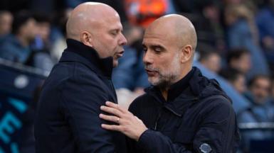 Liverpool head coach Arne Slot and Manchester City counterpart Pep Guardiola are trying to chase down Arsenal at the top of the Premier League.